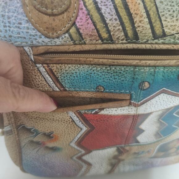 BIACCI handpainted leather purse never used - Picture 5 of 11